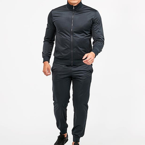 Ensemble de survêtement athlétique pour homme, veste zippée et pantalon de jogging, confortable pour la course, l'exercice, l'entraînement et les activités de plein air - Product Image 1