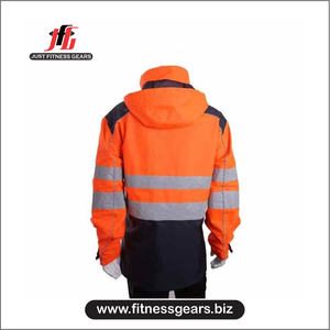 Soft Touch <b>Fleece</b> Lined <b>Work</b> Wear Jacket For Men Cold Weather Outdoor Coat Durable Safety Uniform With Adjustable - Product Image 2