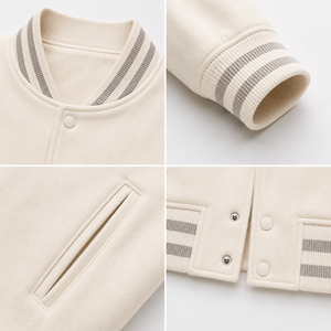 Stylish varsity jacket delivering soft warmth durable performance and sporty sophistication for fashionable casual outerwear use - Product Image 5