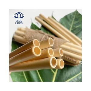 หลอดดูดน้ำไม้ไผ่คุณภาพสูง รุ่นขายดีประจำปี 2026 ใช้ซ้ำได้ เป็นมิตรกับสิ่งแวดล้อม เหมาะสำหรับดื่มค็อกเทลและน้ำผลไม้ สำหรับร้านอาหาร - Product Image 1