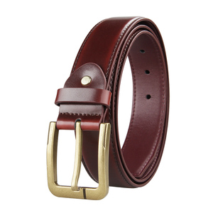 Ceinture décontractée et professionnelle pour homme en cuir de vachette véritable de haute qualité, avec boucle ardillon en alliage, respirante, personnalisable 70-135 cm, largeur 1,38 cm - Product Image 3
