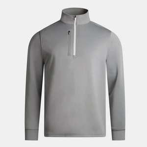 เสื้อสเวตเชิ้ตผู้ชายแบบคอตั้ง ซิป ¼  ผ้าฝ้ายฟลีซ 100% ลำลอง มีกระเป๋า เหมาะสำหรับกิจกรรมกลางแจ้ง - Product Image 1