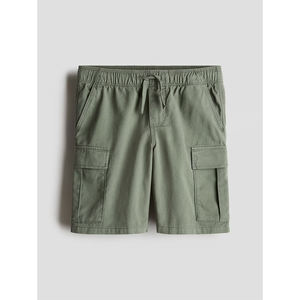 Pantalones Cortos Casuales de Moda para Hombre, Cintura Elástica, Lona de Algodón Transpirable, Pantalones Cargo Sólidos con Logotipo Personalizado, Ropa Urbana Informal de Algodón - Product Image 1