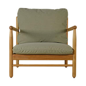 Sillón Moderno de Madera de Teca Maciza con Cojines Gruesos, Sillón Minimalista para Hotel, Villa, Resort y Muebles de Exterior - Product Image 2