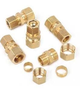ข้อต่อทองเหลืองแบบลดขนาด ทนแรงดันสูง ป้องกันการกัดกร่อน มาตรฐาน OEM เกลียว BSPT นิ้ว สำหรับข้อต่อท่อ AOL-106 - Product Image 3
