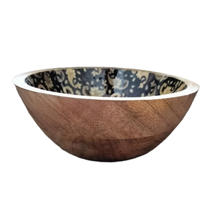 Bol en bois émaillé imprimé pour les occasions festives, idéal pour offrir en cadeau, bol décoratif émaillé imprimé pour restaurants et hôtels - Product Image 5