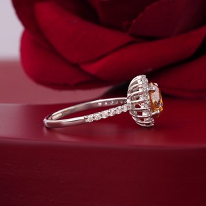 14K <b>Gold</b> <b>Cocktail</b> Statement <b>Ring</b> with 2.00 CT Yellow Portuguese Cut Lab Grown Diamond (Prong Setting) - Product Image 2