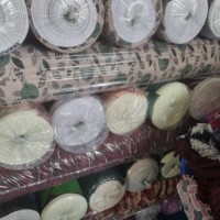 Fabriqué en Corée, 95% polyester, 5% élasthanne, tissu ITY imprimé, lot de tissus en stock, nombreux motifs floraux, meilleure qualité, designs magnifiques.