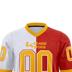 Jersey de Fútbol Americano Sublimado de la Mejor Calidad, Diseño de Cuello Personalizado, Jersey de Fútbol Americano Estampado - Product Image 4