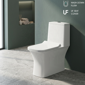 WC monobloc moderne en céramique à chasse d'eau par siphon, 300 mm, à sortie verticale, pour salle de bain de luxe - Product Image 6