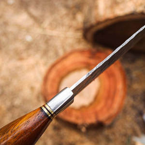 Cuchillo de Cocina de Acero de Damasco Hecho a Mano de Alta Calidad con Mango de Madera Natural, Apto para Lavavajillas, Ecológico, para Chefs Profesionales y Uso Doméstico - Product Image 6