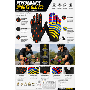Guantes Deportivos de Alto Rendimiento, Transpirables, Antideslizantes, Ligeros, para Ciclismo, para Hombres y Mujeres - Product Image 5