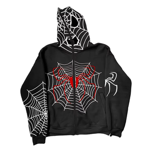 เสื้อฮู้ดสปริงสำหรับผู้ชายและผู้หญิง แบบมีฮู้ด ผ้าฟลีซพิมพ์ลายตามสั่ง ระบายอากาศได้ดี ผลิตจากโพลีเอสเตอร์/คอตตอน ซับในผ้าซาติน สไตล์สตรีทแวร์ - Product Image 4