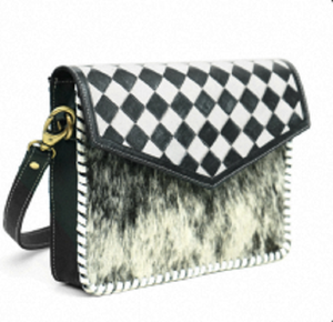 The Checkerboard Chic Cowhide <b>Mini</b> Crossbodycowhide <b>mini</b> crossbody checkerboard crossbody <b>bag</b> with premium design - Product Image 4