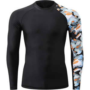 <b>Men's</b> Long Sleeve Rash Guard Sports <b>Shirt</b> for Swimming Surfing Diving Fitness Training Custom Logo OEM Factory - Product Image 1