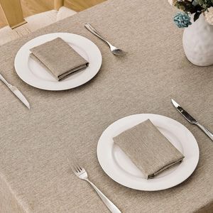 Set di 2 Tovaglie Rettangolari 52x70 Pollici, Resistenti all'Acqua, Antimacchia, in Tessuto Lino Texturizzato, Lavabili, Decorative - Product Image 2