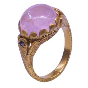 Bijoux en argent sterling 925 plaqué or pour mariage, pierre précieuse morganite, bague classique pour femme - Product Image 1