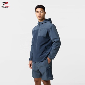 Conjunto Deportivo Ligero y Transpirable 2026, Chaqueta Cortavientos con Capucha y Pantalones Cortos, Traje de Dos Piezas para Hombre, Ropa Deportiva para Exteriores - Product Image 1