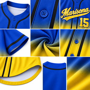 Camiseta de Béisbol Retro Juvenil Personalizada, Estilo Vintage, Sublimada, con Botones Completos, Ligera y Transpirable, para Equipos de Béisbol Infantiles - Product Image 3