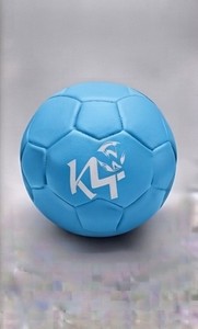 Blue Solid Color <b>Football</b> With Logo Design <b>Training</b> Soccer Ball - Product Image 6