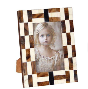 Cadre photo élégant en résine incrustée d'os et incrustation de bois Cadre photo unique Cadre photo moderne d'Inde - Product Image 1