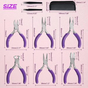 Mini Craft <b>Pliers</b> <b>Set</b> for Jewelry Making with Flat Jaw Bent Nose End Cutting and Double Nose Precision Tools - Product Image 4
