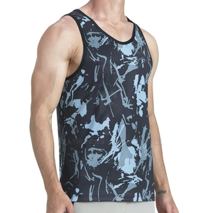 2026 Customized 3D All Sublimation Casual Front Breathable Gym Tank Tops <b>Men</b> Wholesale Polyester/Cotton Mesh Running <b>Singlet</b> - Product Image 1