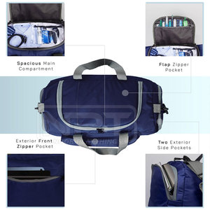 Sac de voyage durable pour le sport, avec un grand espace de rangement principal, un compartiment séparé pour les chaussures, des poches latérales et une bandoulière réglable - Product Image 2