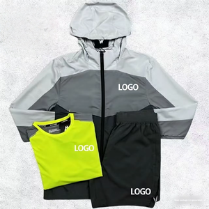 2026 High Quality Custom Multi-Color Design <b>Wind</b> <b>Breaker</b> Hoodie Jacket Lightweight Breathable Waterproof 3 Piece Tracksuit - Product Image 3