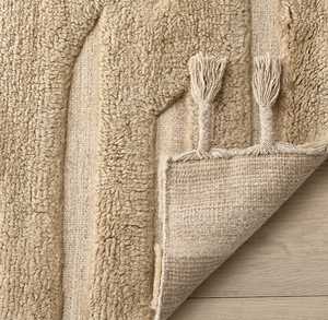 Tapis moderne en laine/soie à motifs abstraits de luxe |   Tapis Doux et Moelleux Antidérapant, Adapté aux Animaux de Compagnie, pour Salon, Chambre à Coucher, Décoration Intérieure - Product Image 4