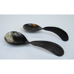 ช้อนเขาควายน้ำธรรมชาติทำมือตกแต่งบ้านสำหรับปาร์ตี้จากอินเดีย - Product Image 3