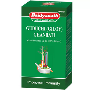 Tabletas Baidyanath Guduchi Giloy Ghanvati, 5.0% de Potencia Estándar, Mejora la Inmunidad, Suplemento Herbal Natural para Adultos, Desintoxicante - Product Image 4