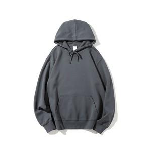 Sweat à capuche décontracté uni pour homme en molleton de coton avec poche kangourou, capuche ajustable, confortable, style streetwear, vêtement d'extérieur - Product Image 3
