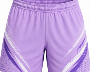 Ensemble maillot et short de football géométrique violet pour homme, col en V, manches courtes, anti-humidité, toutes saisons, imprimé par sublimation - Product Image 5