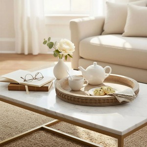 Plateau en bois fait main avec poignées, plateau de service durable pour la maison et l'hôtellerie au meilleur prix - Product Image 2