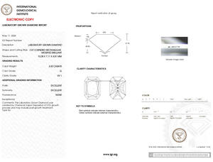 Diamantes naturales cultivados en laboratorio certificados 3 CT G VVS de alta calidad para joyería HPHT forma redonda directamente de la certificación IGI DE LA India - Product Image 2