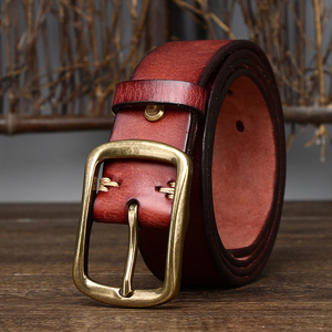 Customization Luxury Genuine Leather Belt Hot Sale Fashion Casual Belt Adjustable Alloy Buckle Genuine Leather Belt For Men - Product Image 5