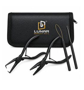 Kit Profesional de Herramientas para Extensiones de Cabello de Acero Inoxidable, Alicates de Punta de Cadena de 5.5 Pulgadas, Aguja para Tirar Cabello, Gancho, Alicate para Hacer Bucles, Micro - Product Image 2