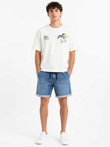 Camiseta Gráfica Blanca para Hombre con Estampado de Olas, Casual, de Media Manga, Corte Holgado, para Verano, Estilo Urbano, Suave y Cómoda - Product Image 5