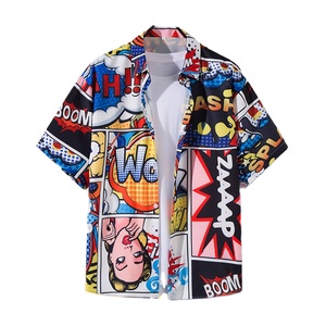 Camisa Hawaiana de Manga Corta para Hombre, Verano, Casual, Cómoda, Transpirable, Popelina Floral, Diseño Personalizado ODM, Estampado, Holgada, para Playa - Product Image 1