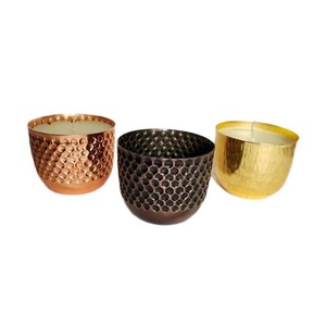 Metal Hammered Votive Holder Set Of Three Different Color <b>Bulk</b> Votive <b>Candle</b> Holder For Weddings And Home Decor - Product Image 1