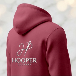 เสื้อฮู้ดผู้ชายสีชมพูเข้มแบบสวมหัวสำหรับฤดูหนาว ยี่ห้อ Top Sale Hooper Clothes รุ่น Sustainable ดีไซน์สตรีทแวร์  ออกแบบได้ตามต้องการ บุซับใน ระบายอากาศได้ดี - Product Image 4