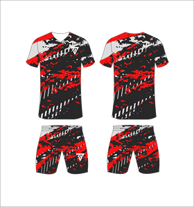 Custom Sublimation <b>Soccer</b> Jersey Set Men Halftone Dot Chevron Pattern Quick Dry Football Uniform Training Kits - Product Image 5