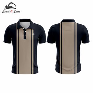 เสื้อคอสูงผ้าโพลีเอสเตอร์ 100% แบบสั่งทำพิเศษ แขนสั้น ผลิตจากผ้าถักที่เป็นมิตรกับสิ่งแวดล้อม พิมพ์โลโก้ตามสั่ง ชุดทำงานผู้ชาย - Product Image 1