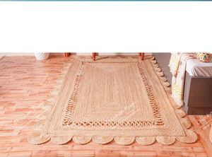 Tapis ovale en jute naturelle tressé à la main pour la décoration du salon, tapis ovale en jute tissé à la main respectueux de l'environnement, fibre naturelle - Product Image 5