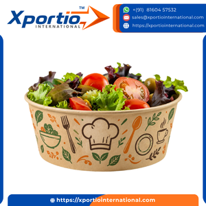 Bol à salade en papier kraft biodégradable de 250 ml, imprimé sur mesure, écologique, avec ou sans couvercle, idéal pour les fêtes et les voyages – Vente chaude - Product Image 5