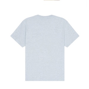 Ropa de calle de verano personalizada para hombre, camiseta de manga corta de lona con ajuste Regular, 100% algodón bordado, corto, antiarrugas, transpirable - Product Image 6