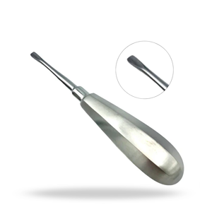 Élévateur dentaire incurvé arqué 5 mm, taille standard, instrument chirurgical dentaire pour la séparation des dents par oscillation et coupe - Product Image 1