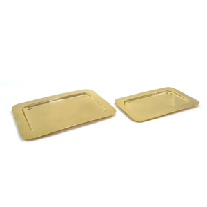 Bandeja Ovalada de Acero Inoxidable Dorado Nórdico para Joyería, Bandeja de Servicio, Plato para Aperitivos, Plato Metálico para Almacenamiento en el Hogar, Logotipo Personalizado - Product Image 1