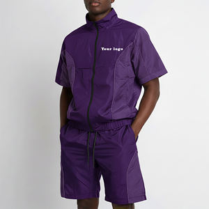 Custom Made 100% Nylon Summer Wear Zipper Tracksuit Custom Digital Print logo Waterproof 2 Piece Lightweight Short <b>Set</b> - Product Image 4